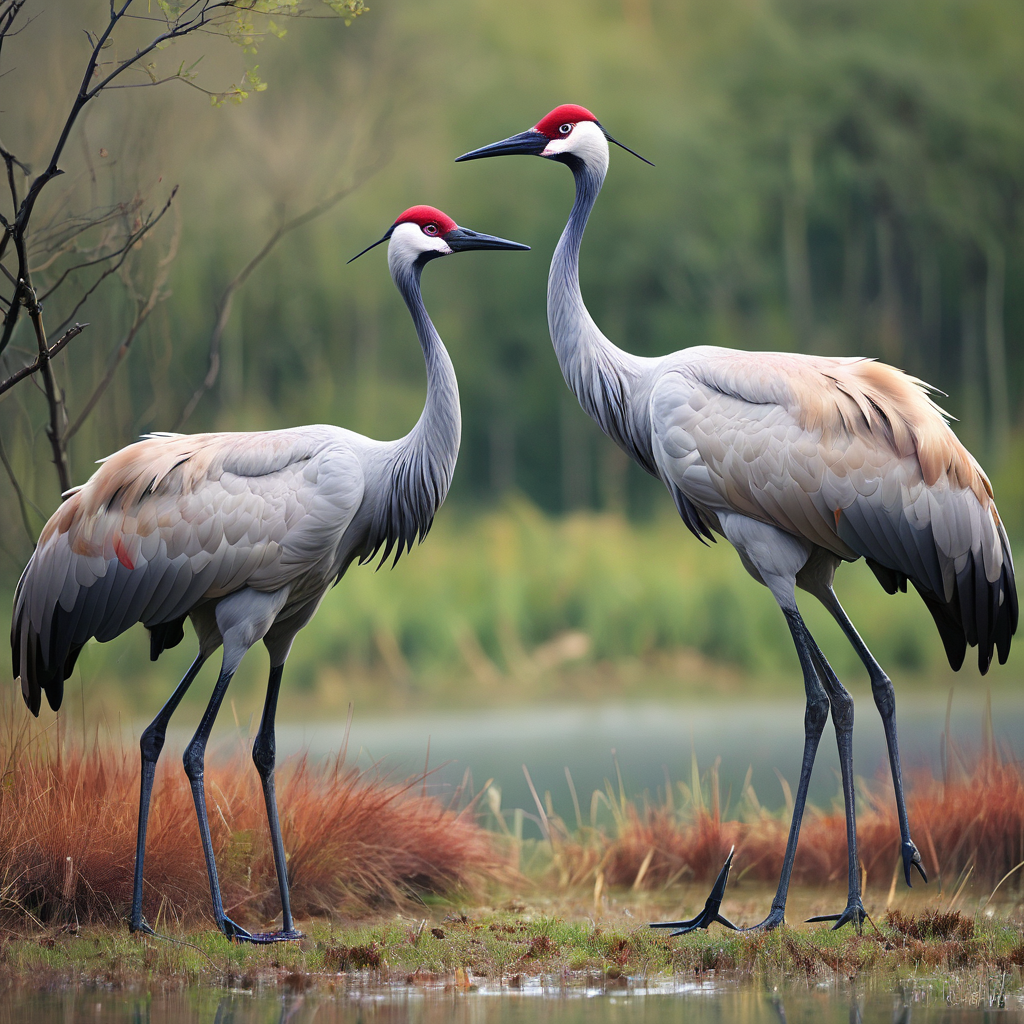 Cranes in Nature