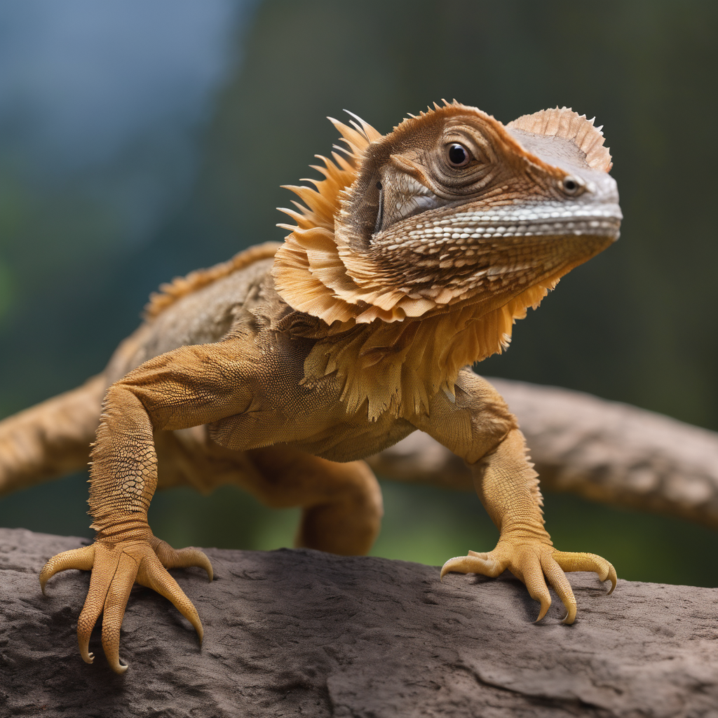 frilled reptile