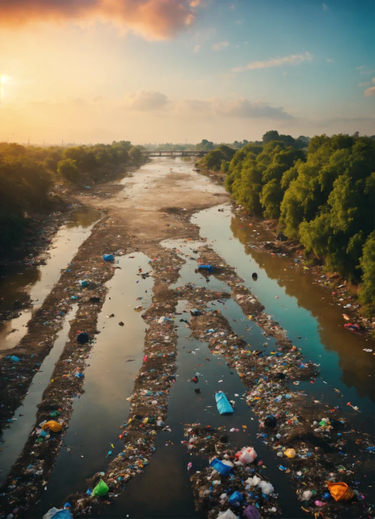 1000 People partying in the midle of a polluted ri Animal Petb